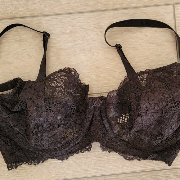 Victoria's Secret Other - Victoria's Secret Black Lace Bra Underwire Unlined Size 36D Style 3622
